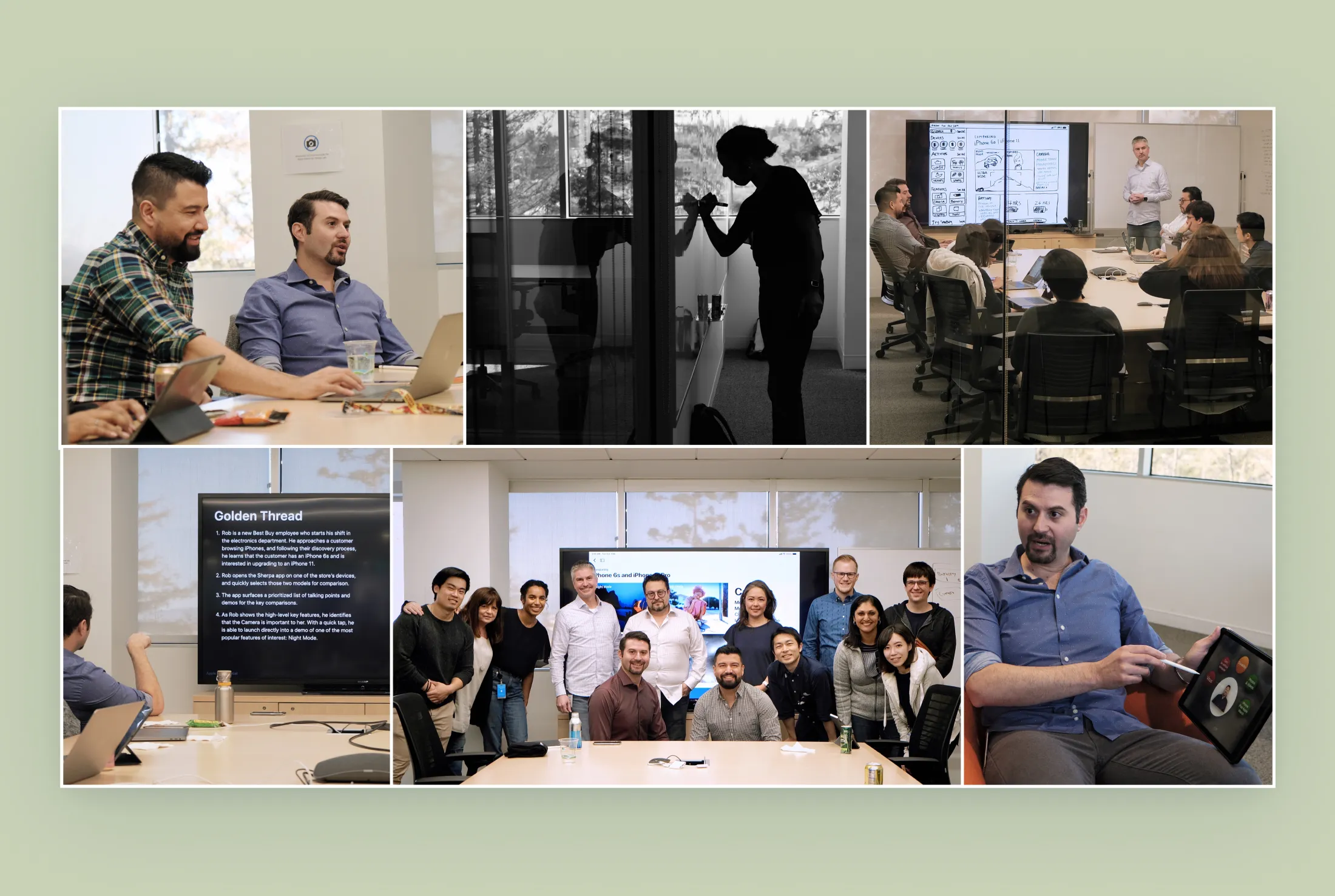 Where the work started: research sessions and workshops with the retail teams who would run these conversations