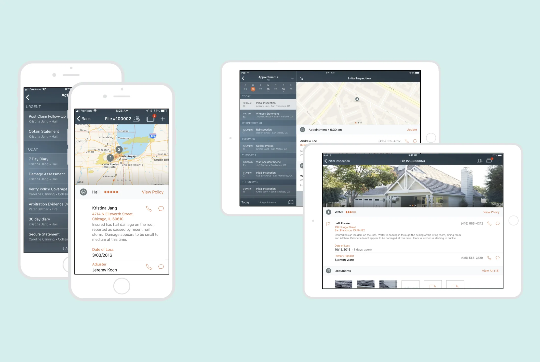 Field service: inspections, appointments and damage reports on iPhone and iPad